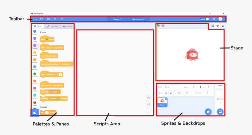 6 Live Mode Ui - Microduino Itty Bitty Buggy Programa, HD Png Download, Free Download