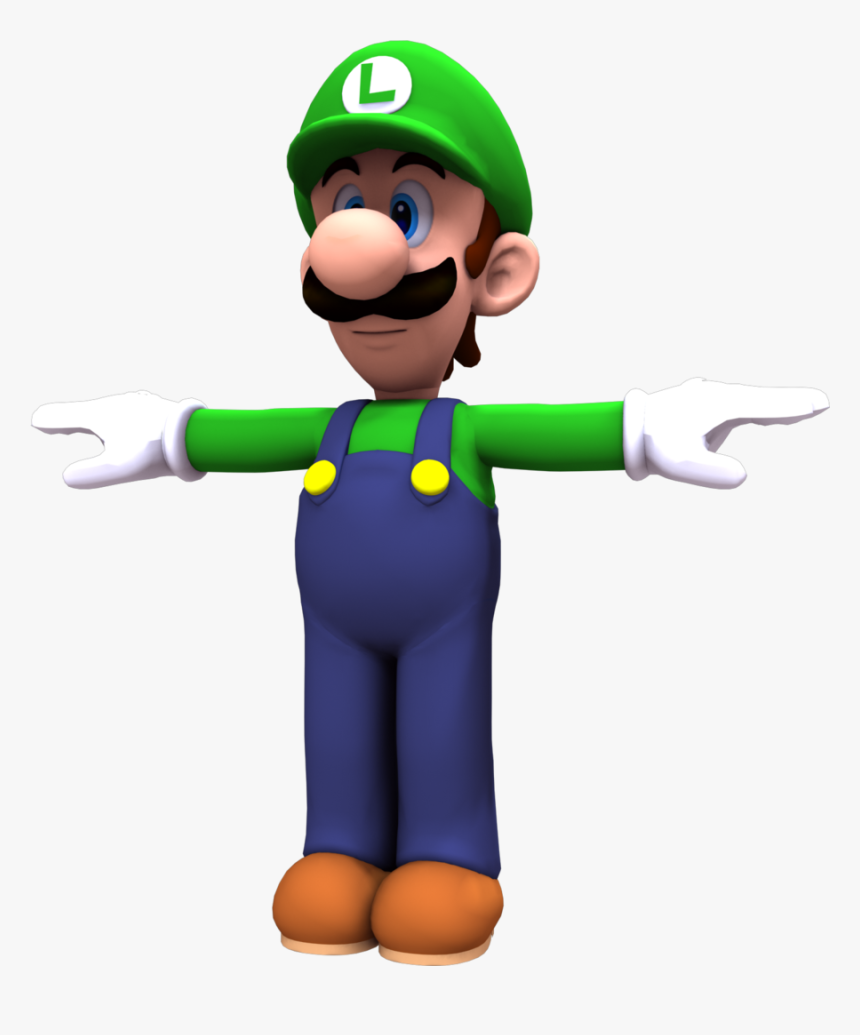 Luigi Update Render By Luigimariogmod-d4ie3ii - Transparent Luigi T Pose, HD Png Download, Free Download