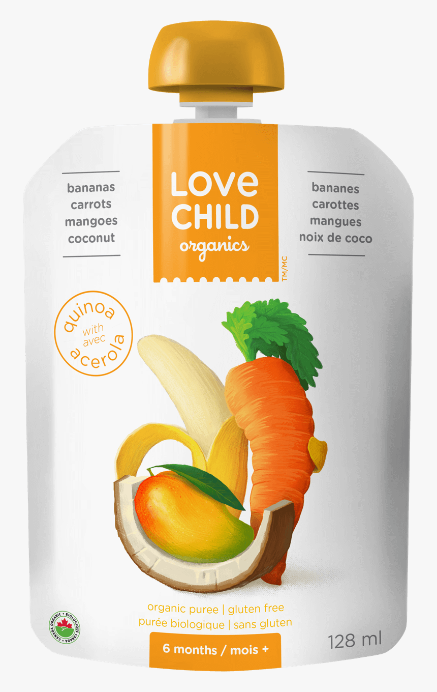 Bananas, Carrots, Mangoes Coconut - Love Child Pouch, HD Png Download, Free Download