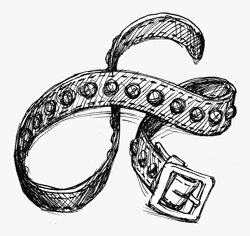 Studded Belt Sketch, HD Png Download, Free Download