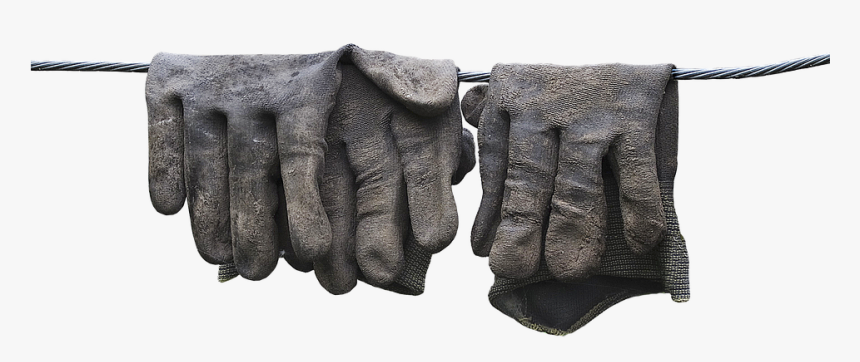 Guantes, Cuerda De Alambre, Suspendido - Dirty Work Gloves Transparent, HD Png Download, Free Download