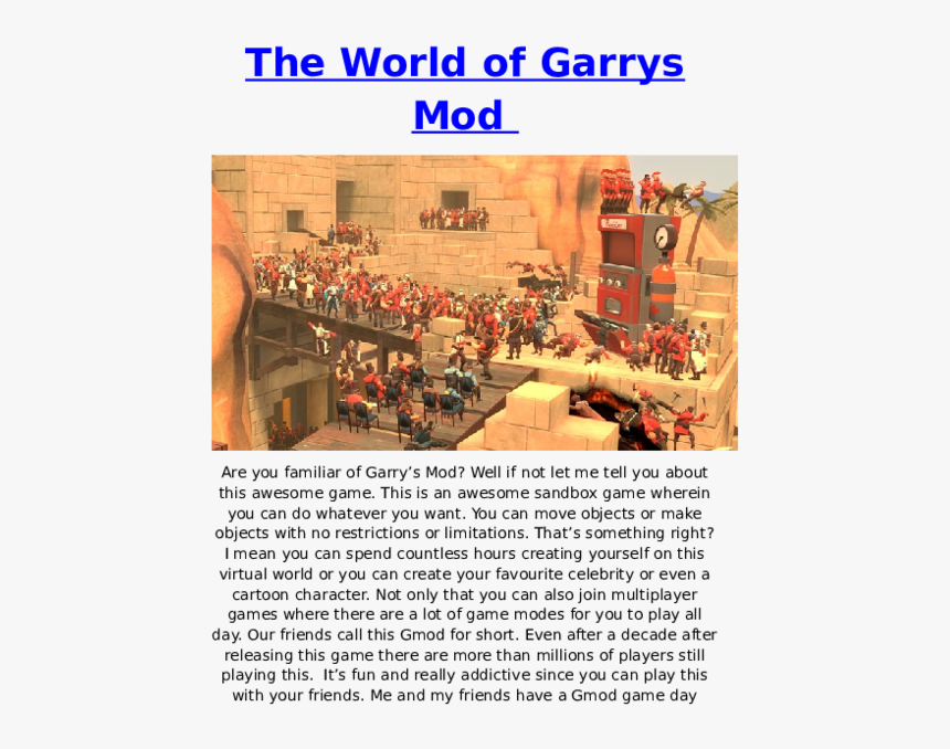 Garry's Mod Гарри Ньюман, HD Png Download, Free Download