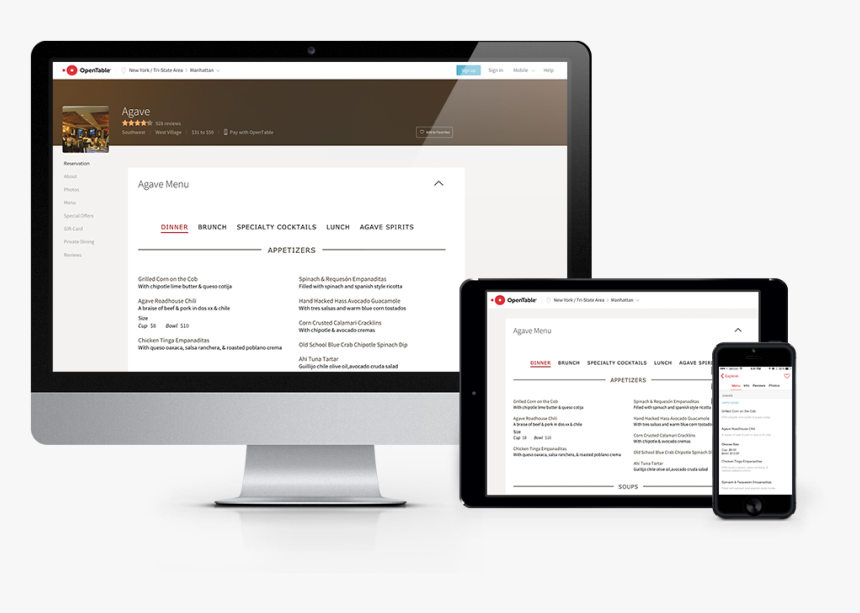 How Opentable Is Connecting Hungry Diners & Restaurants - Responsive Web Design, HD Png Download, Free Download