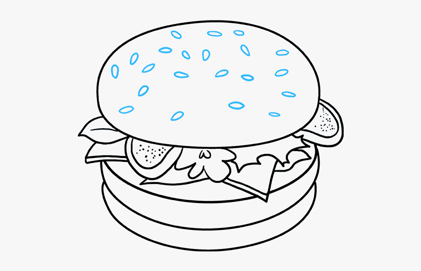 How To Draw Burger - Mandalas Para Colorear Para Niños, HD Png Download, Free Download