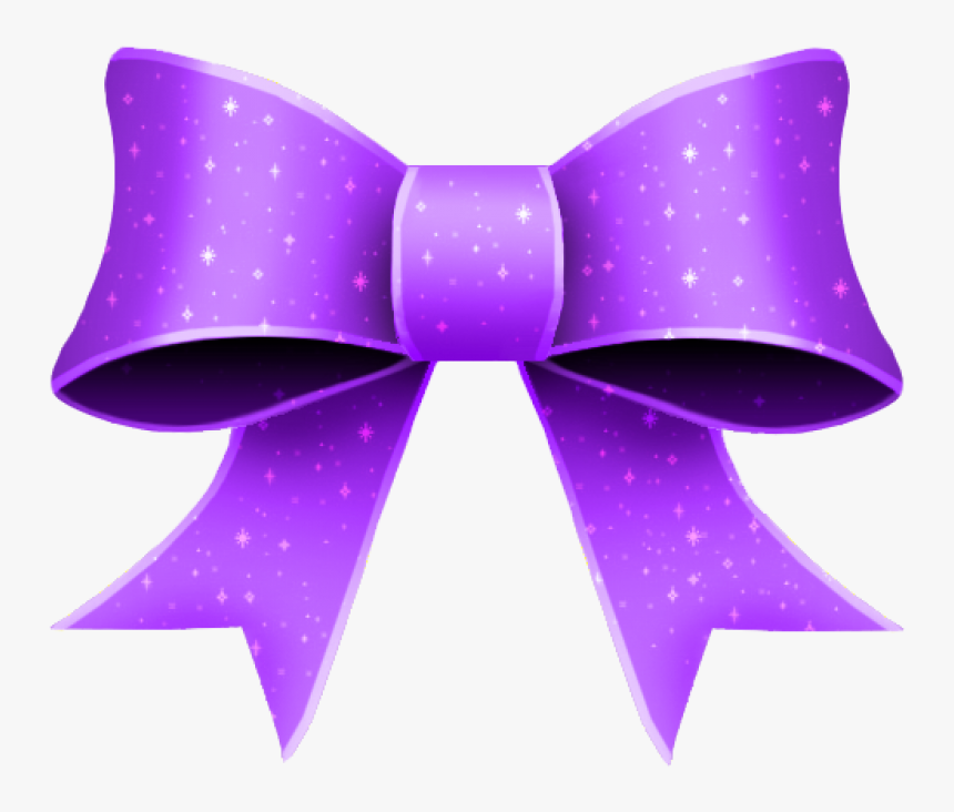 Purple Ribbon Png Image - Purple Bow Clipart, Transparent Png, Free Download