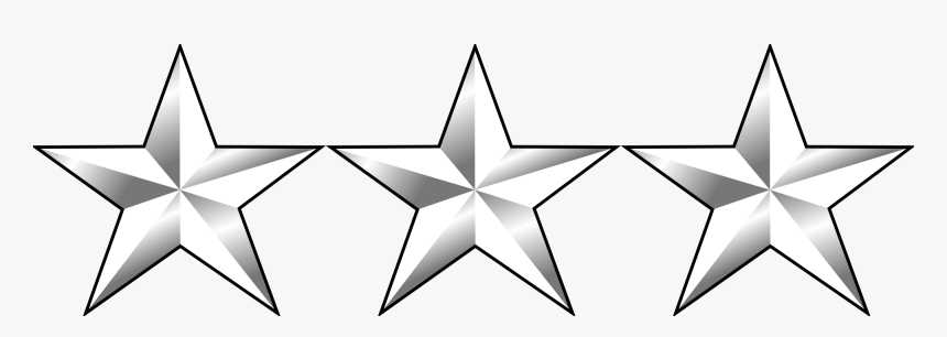 Clip Art Star General - Lieutenant General Rank, HD Png Download, Free Download