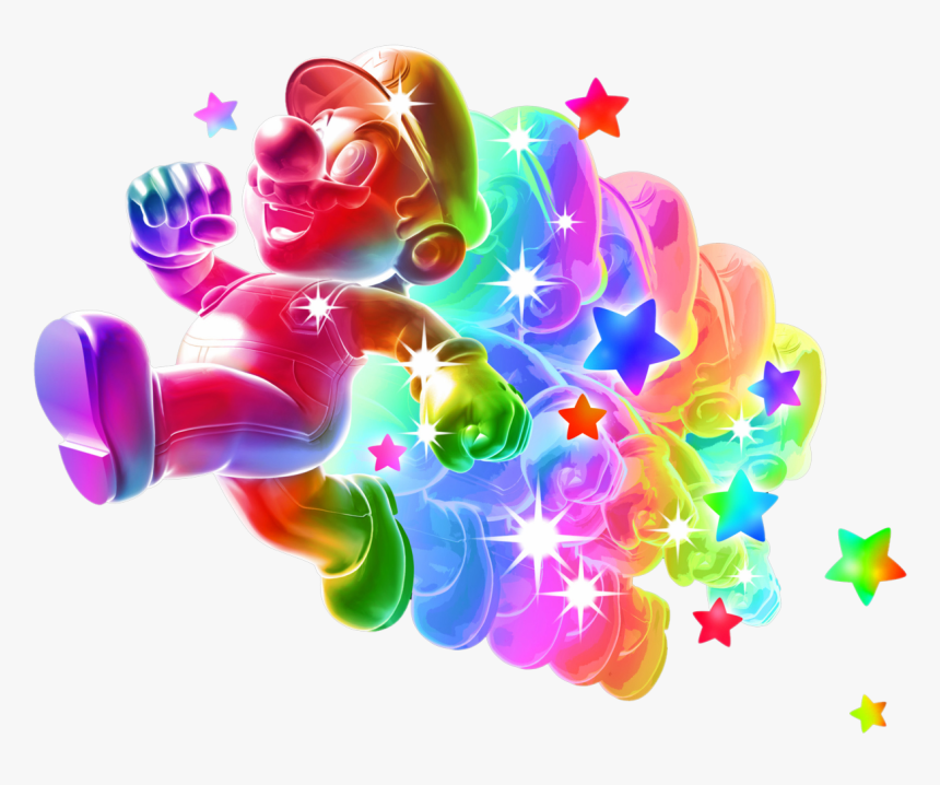 Mario Bros Star Power - Super Mario Rainbow Mario, HD Png Download, Free Download