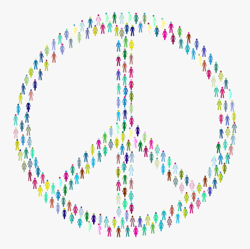 Prismatic People For Peace Mark Ii - Symbols Easy To Draw, HD Png Download, Free Download