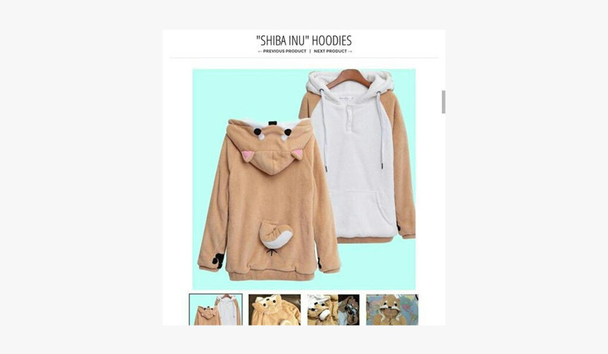 Cute Shiba Inu Hoodie, HD Png Download, Free Download