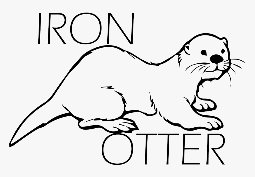 Drawn Otter Marine Otter - Sea Otter Coloring Pages, HD Png Download, Free Download