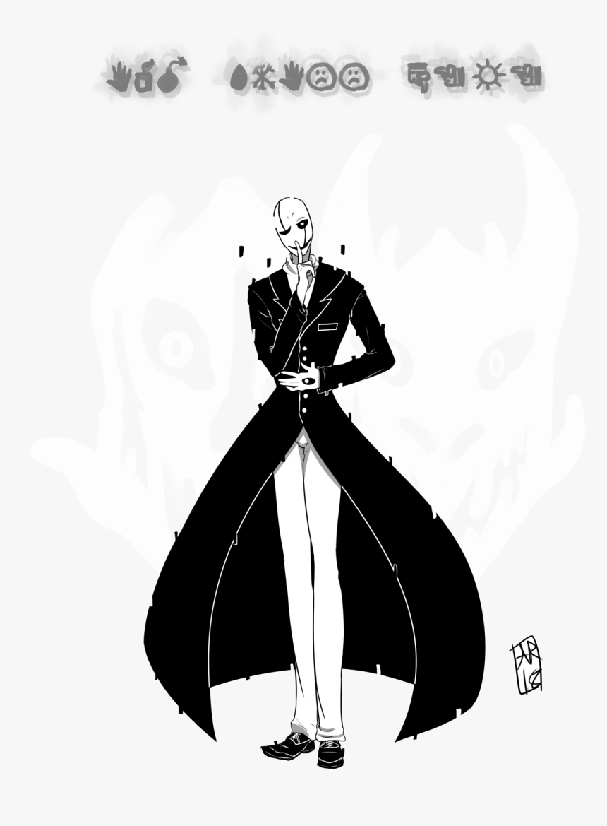 Easy Undertale Gaster Drawing, HD Png Download, Free Download