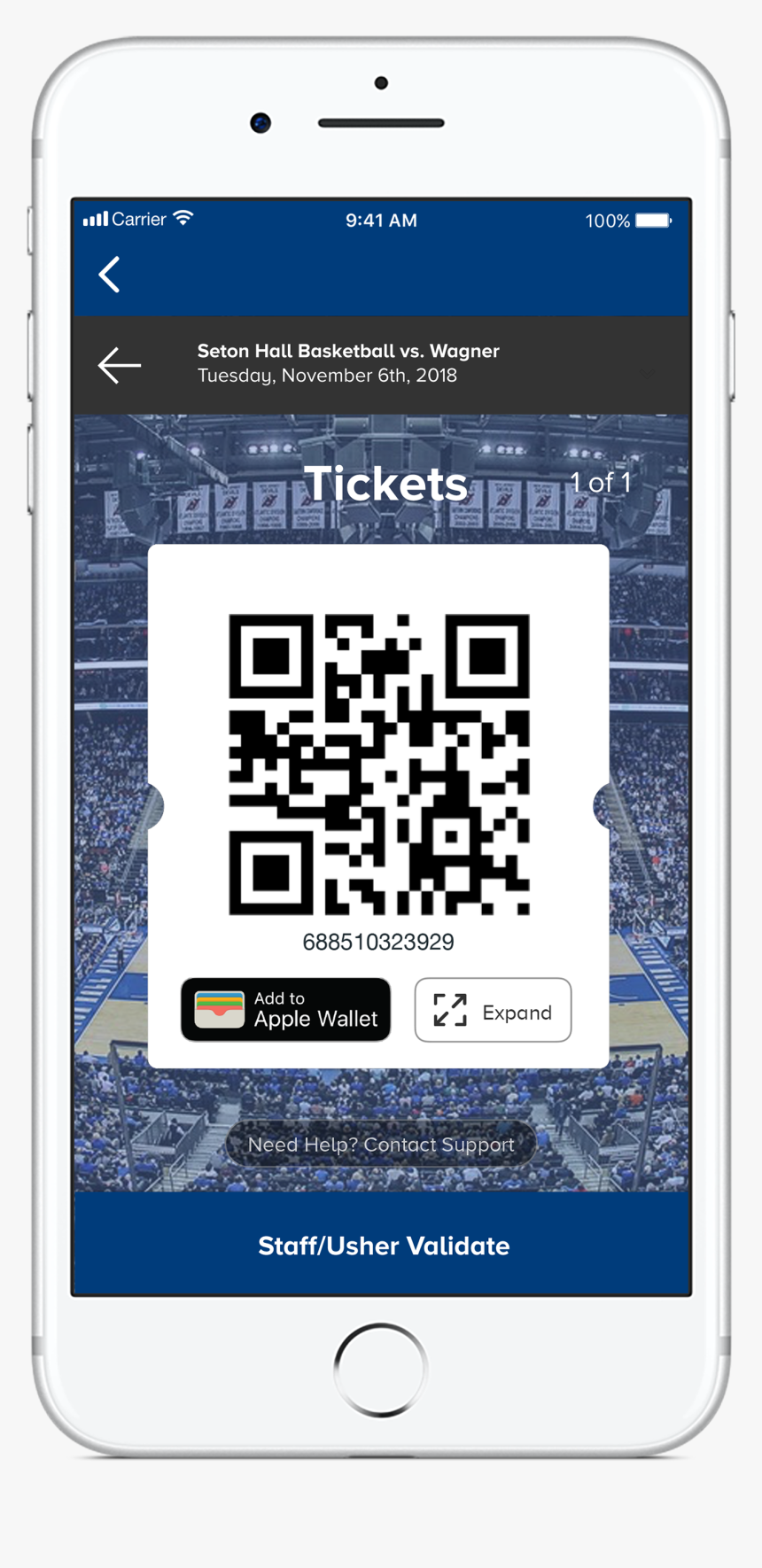 Seton Hall Student Ticket Apple Wallet, HD Png Download, Free Download