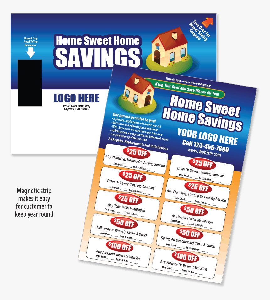 Magnetic Multi-coupon Mailer - Signage, HD Png Download, Free Download