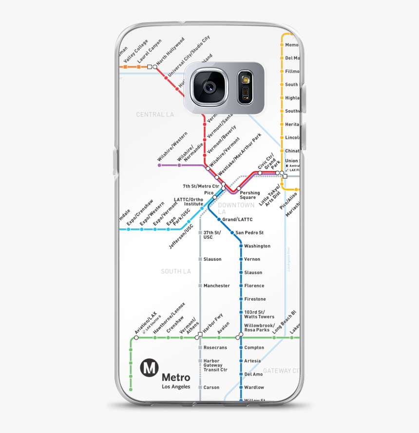 Go Metro Map Samsung Case - Train Map Los Angeles, HD Png Download, Free Download