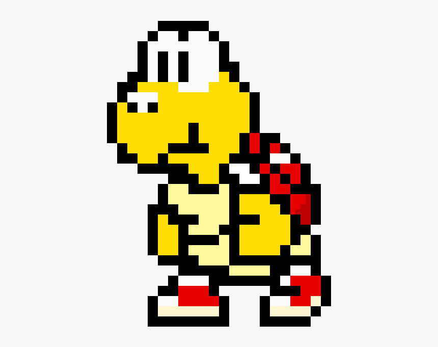 Koopa Troopa Pixel Art, HD Png Download - kindpng.