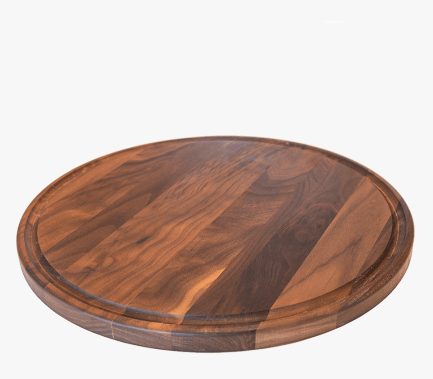 5 Inch Large Round Walnut Cheese Board With Groove - Round Charcuterie Board, HD Png Download, Free Download