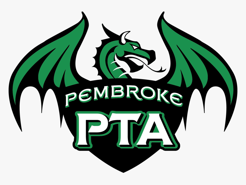 Pembroke Pta Logo - Dragon Mascot Logo School, HD Png Download, Free Download