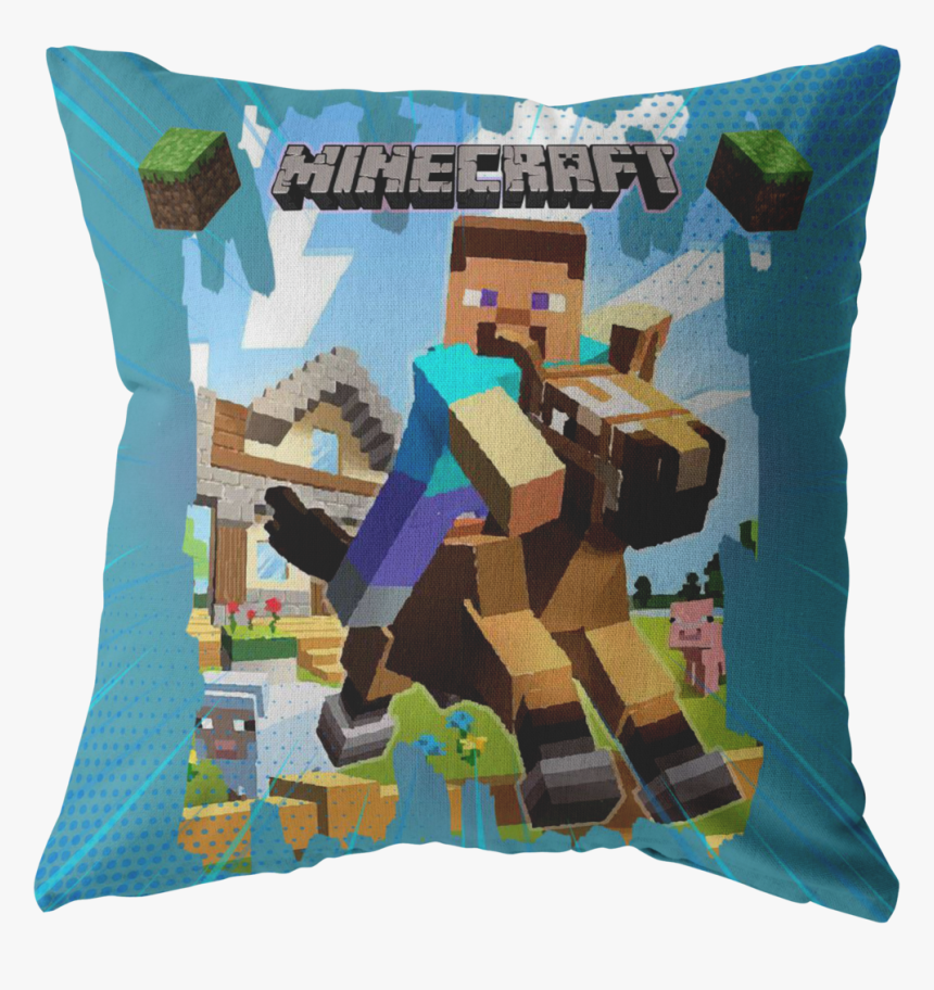 Minecraft Pillow Steven Ride Horse - Minecraft, HD Png Download, Free Download