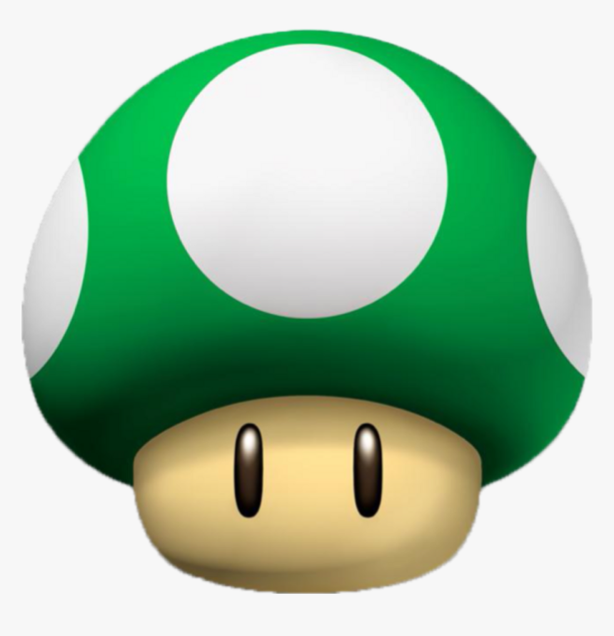 #1up #mushroom #green #mario #supermario #life #videogames - Super Mario Mushroom, HD Png Download, Free Download