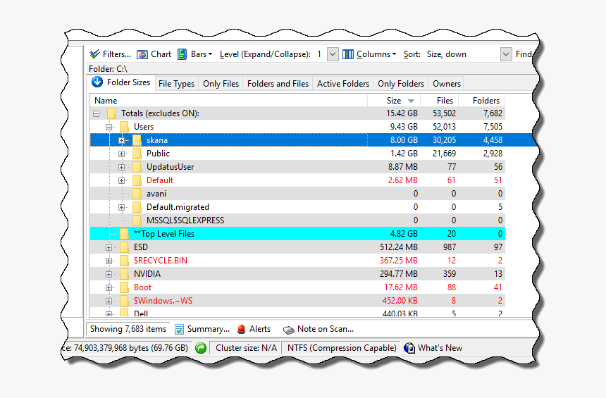 Folder sort