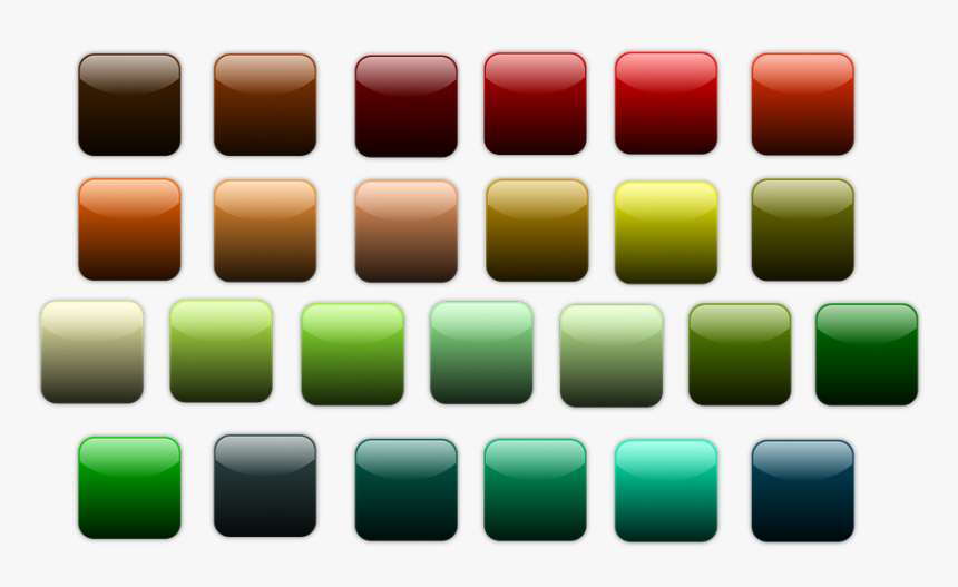 Button, Icon, Square, Colorful, Shiny - Graphic Design, HD Png Download, Free Download
