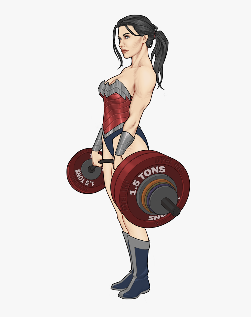 Wonder Woman Lifting Weights, HD Png Download, Free Download