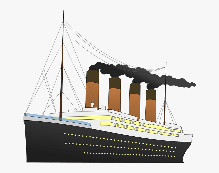 Sinking Ship Clipart - Titanic Clipart, HD Png Download, Free Download