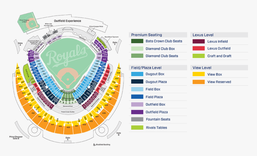 Kauffman Stadium Map Hd Png Download Kindpng