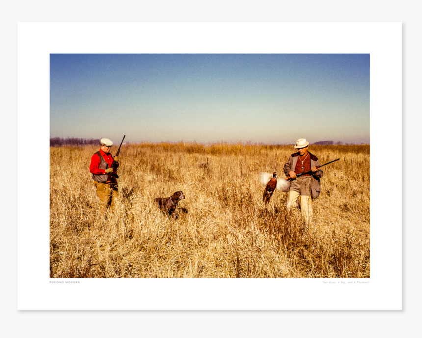 Main Two Guys, A Dog And A Pheasant, HD Png Download, Free Download