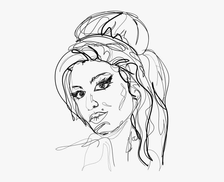 Amy Winehouse Line Drawing, HD Png Download, Free Download