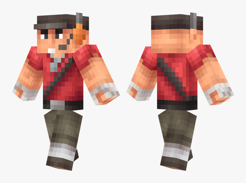 Minecraft Team Fortress 2 Scout , Png Download - Old Man Skins For Minecraft, Transparent Png, Free Download