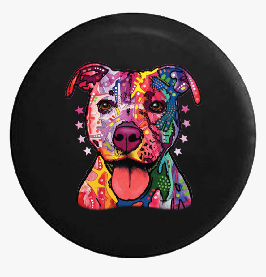 Neon Artistic K9 American Lab Pit Bull Mix Wheel Cover - Pitbull Tire Cover Jeep Wrangler, HD Png Download, Free Download