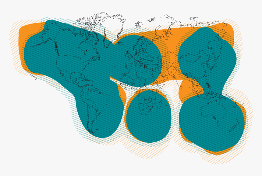 Spot X Coverage - Spot Satellite Coverage, HD Png Download, Free Download