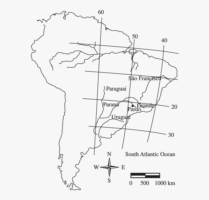 Map Of South America , Png Download - Drawing, Transparent Png, Free Download