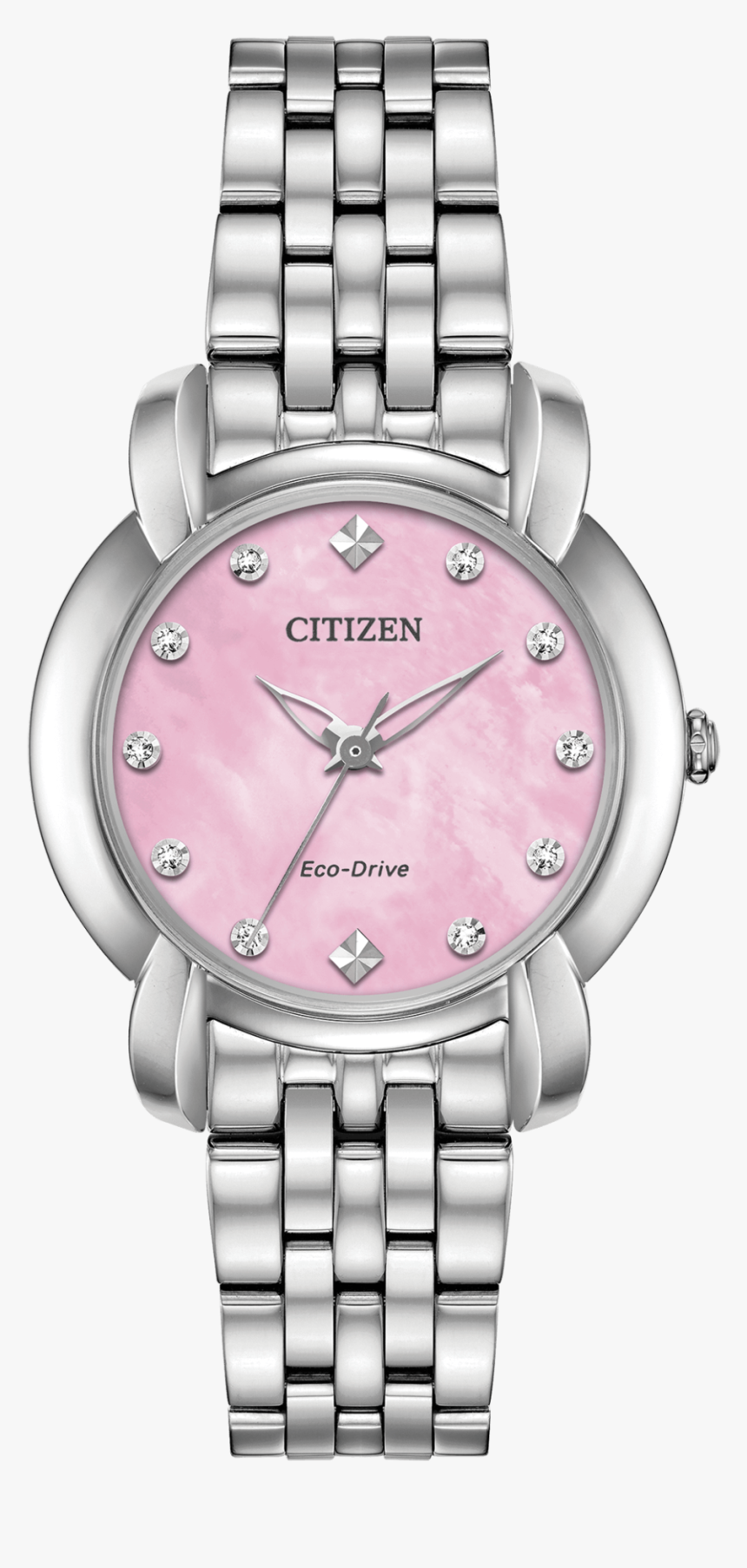 Citizen Women Watch Silver With Pink, HD Png Download, Free Download