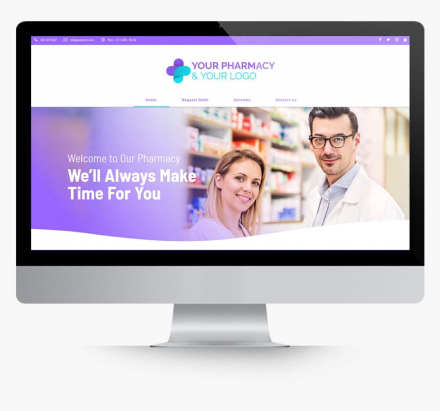 Pharmacy Websites Displayed On Mac - Design, HD Png Download, Free Download