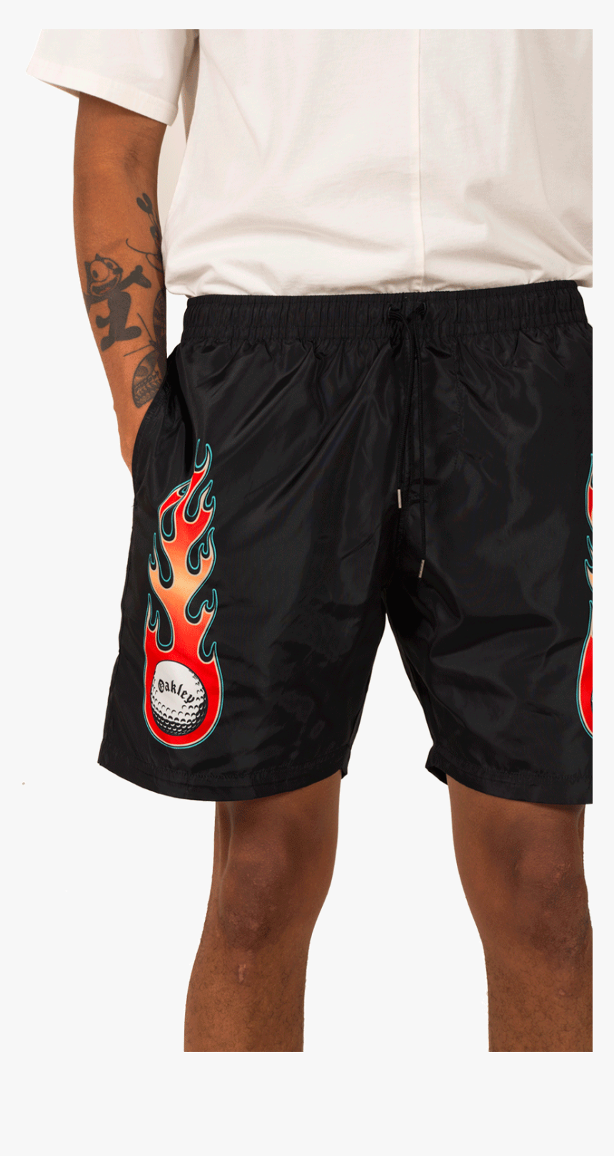 Oakley Shorts Tnp Lighting Bolt Beachshort Black 482637-02e - Board Short, HD Png Download, Free Download