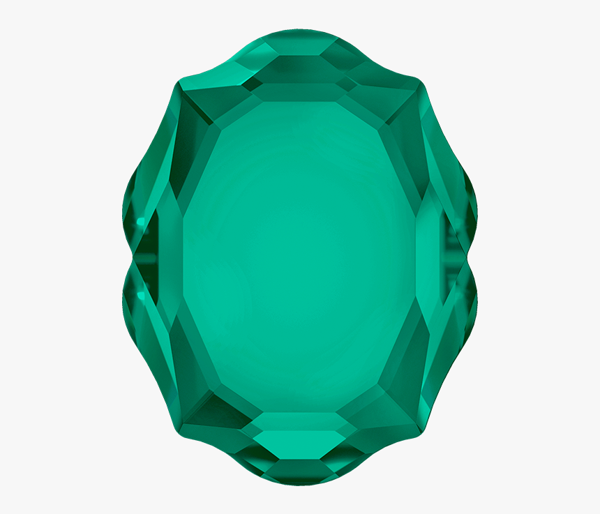 Swarovski 4142 Baroque Mirror Fancy Stone 14x11mm Emerald - Emerald, HD Png Download, Free Download