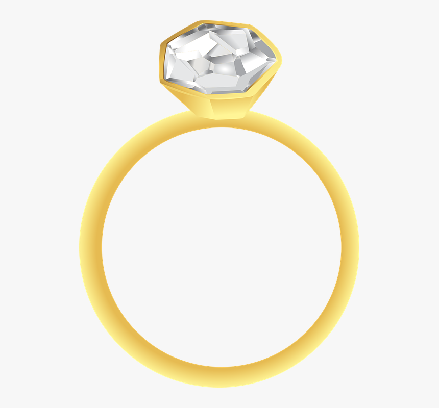 Diamond, Ring, Gold, Wedding, Jewelry, Diamond Ring - Anel Dourado Desenho Png, Transparent Png, Free Download