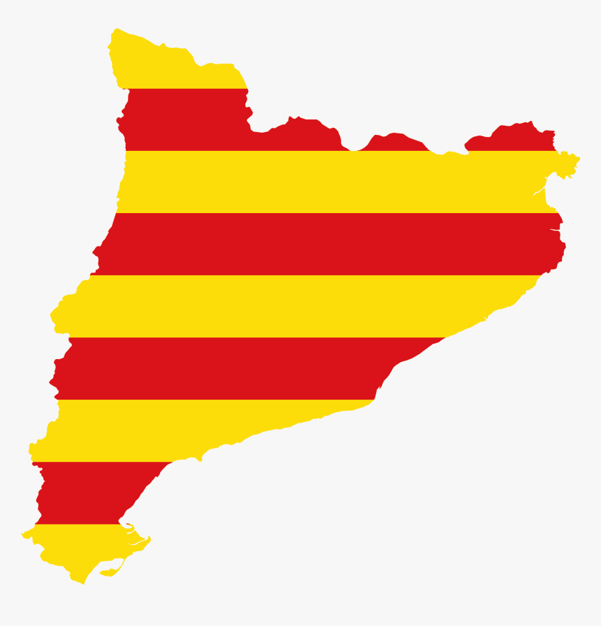 Catalonia Flag Map, HD Png Download, Free Download