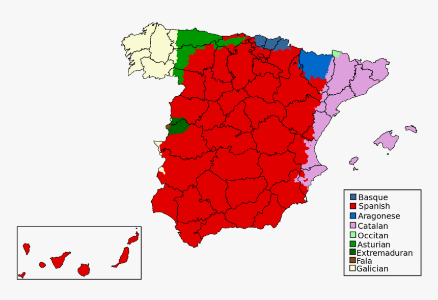 Languages Of Spain Map, HD Png Download, Free Download