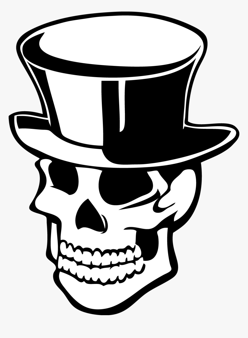 Transparent Tophat Png - Skull With Top Hat, Png Download, Free Download