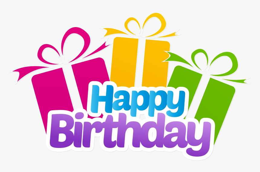 Happy Birthday With Gifts Png Clip Art Imageu200b Gallery - Happy Birthday Png Text, Transparent Png, Free Download