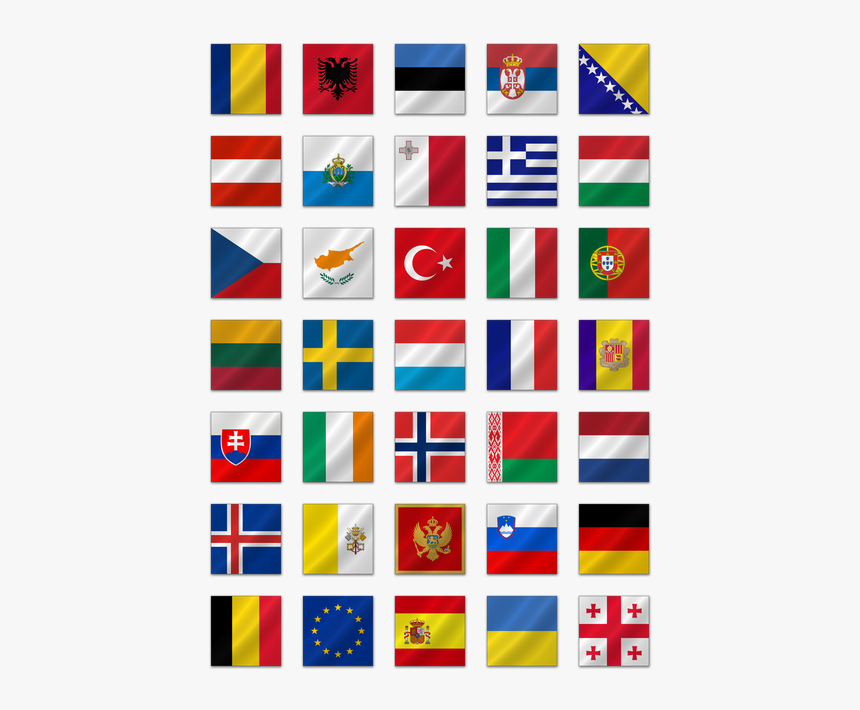 Europe Clipart Flag Europe - European Flags Transparent, HD Png Download, Free Download