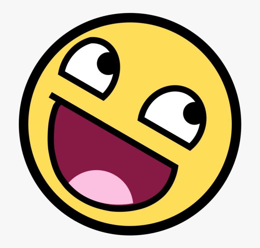 Smiley Face Animation - Happy Troll Face Emoji, HD Png Download - kindpng