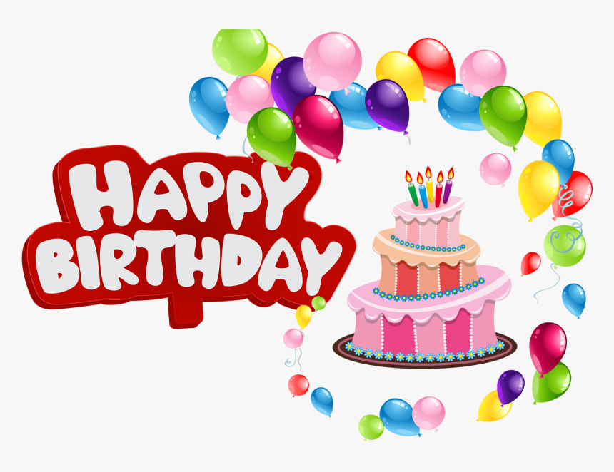 Happy Birthday Balloons Png - Happy Birthday With Balloons Png, Transparent Png, Free Download