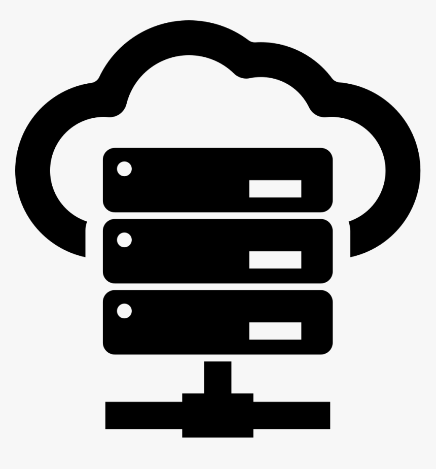 Cloud Server Icon Png - Server Clipart Black And White, Transparent Png, Free Download