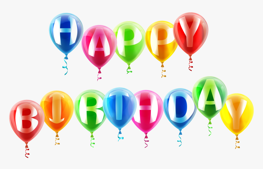 Free Download Of Happy Birthday Transparent Png Image - Happy Birthday Balloons Png Transparent Background, Png Download, Free Download