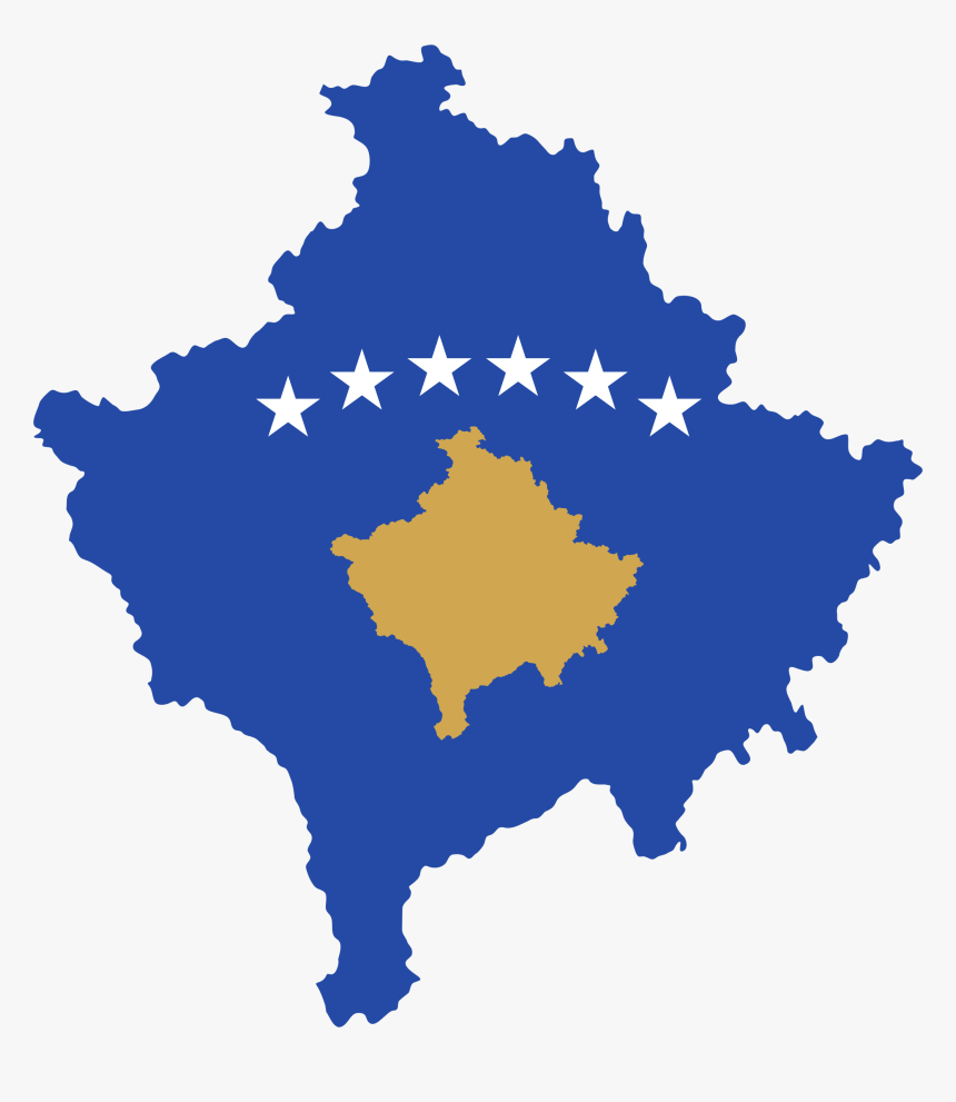 Kosovo Flag Map Png, Transparent Png, Free Download