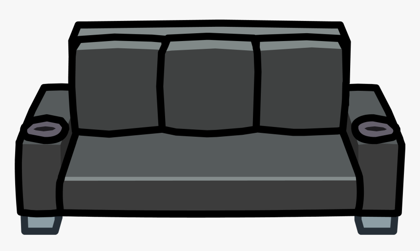 Black Designer Club Penguin - Clipart Couch Transparent Background, HD Png Download, Free Download